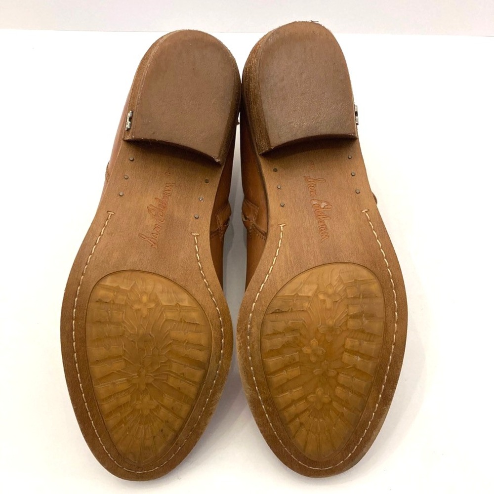 Sam Edelman Paila Ankle Bootie Lt Brown Leather Womens 8 Low Heel Side Zip - Picture 7 of 9
